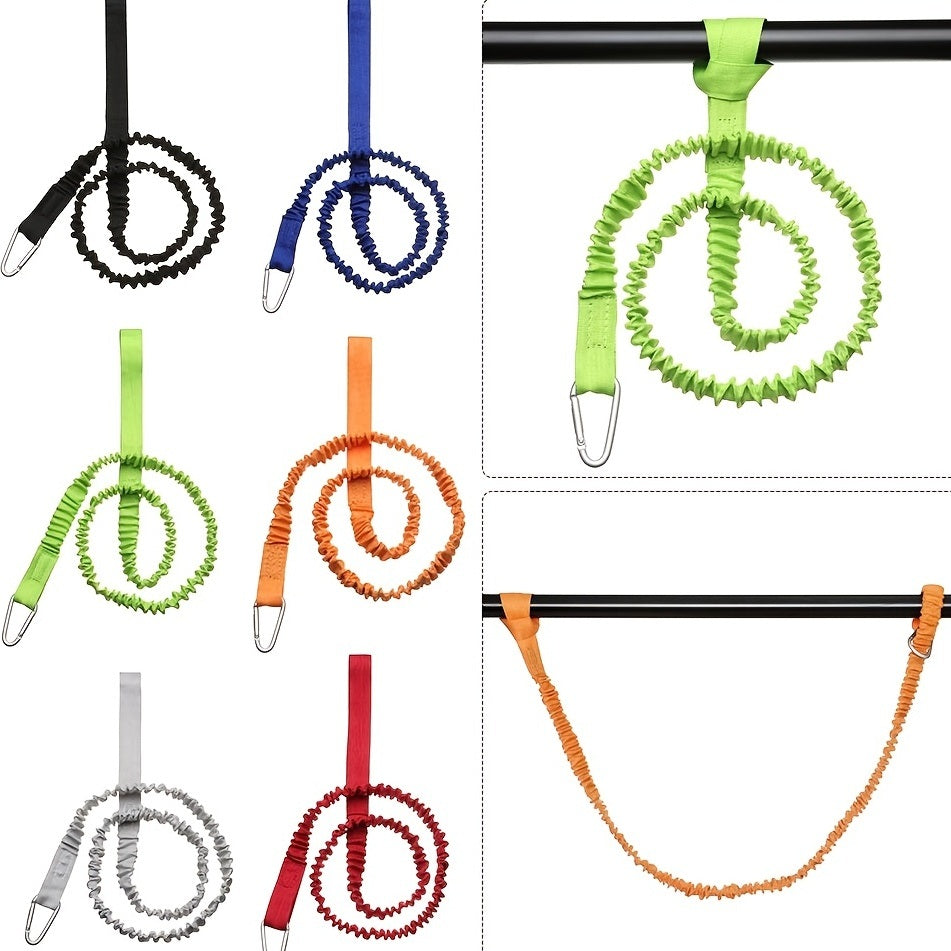 Elastic Leash With Carabiner For Kayak/Canoe Paddle & Fishing Rod; Rowing Boats Accessories